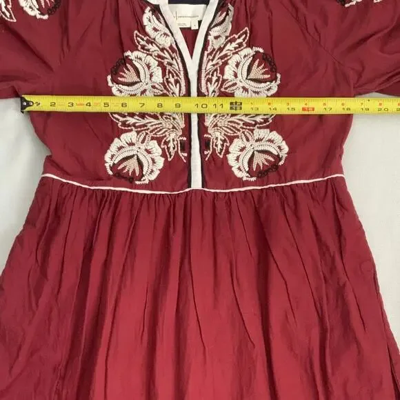 Anthropologie Gretel Embroided Maxi Dress size smaal - Picture 3 of 5